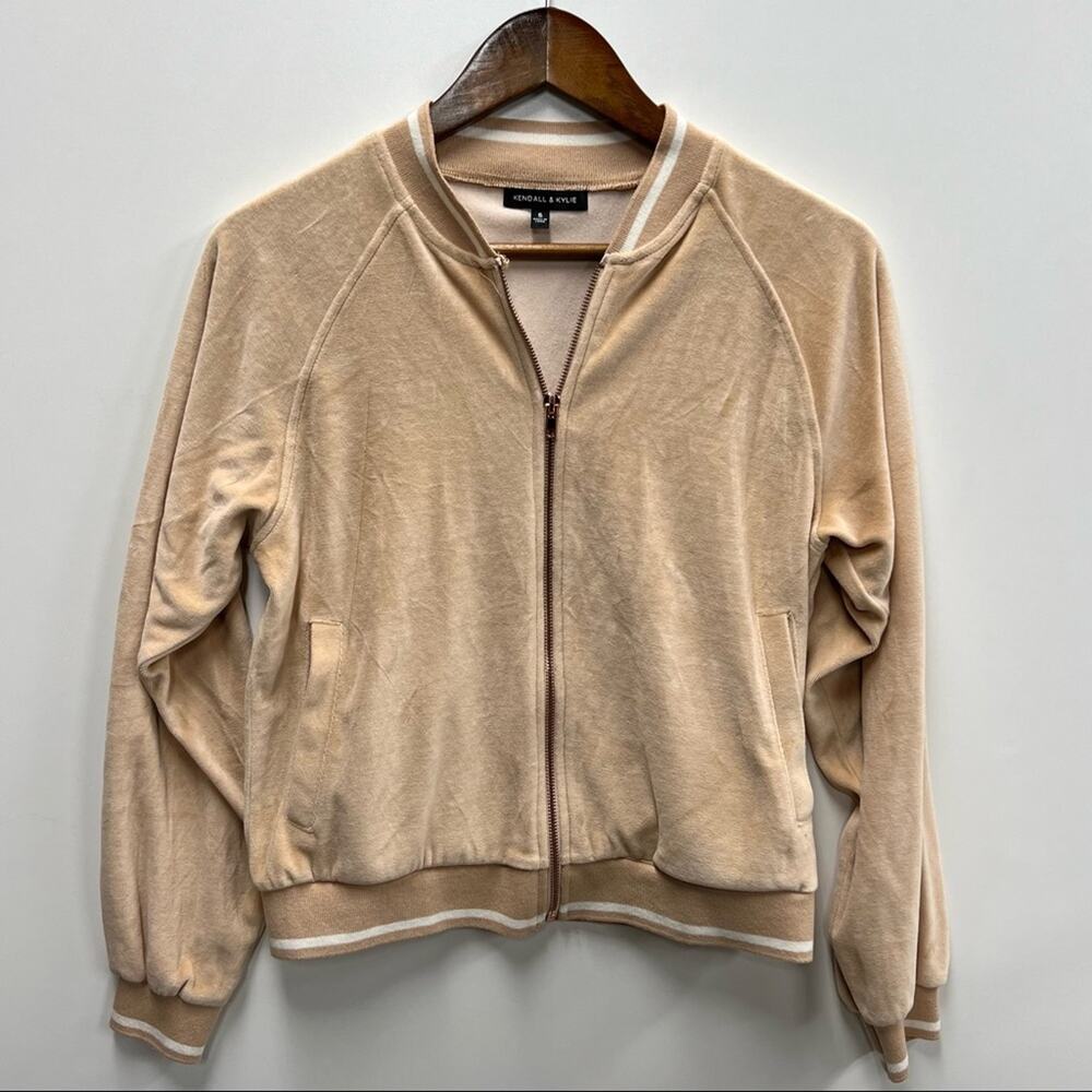 Kendall & Kylie | Champagne Velvet Track Jacket